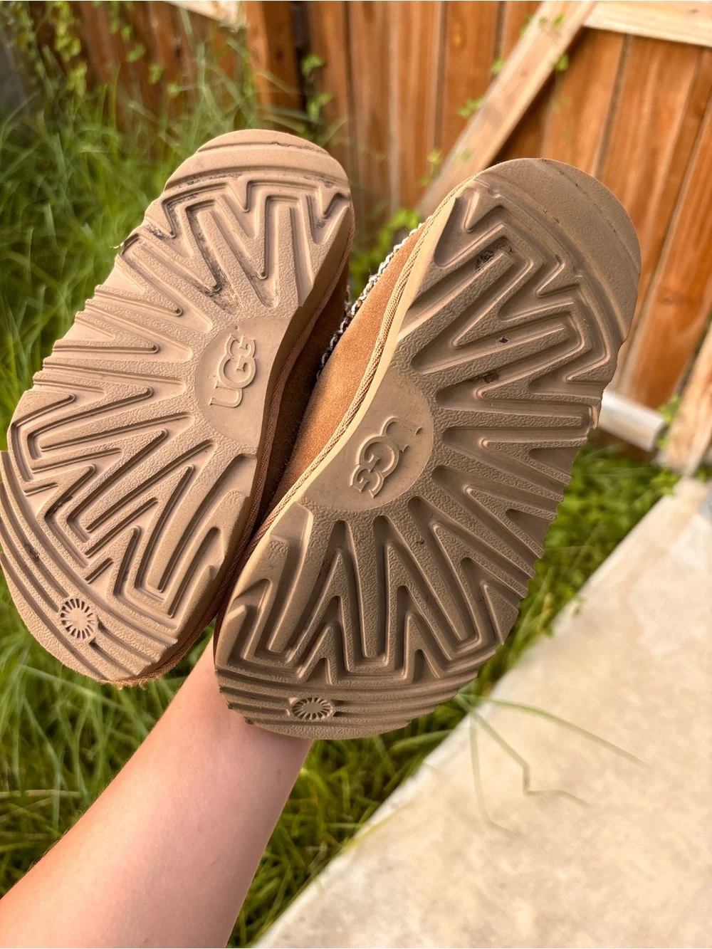 UGG Chestnut Suede Shearling Mule Slippers